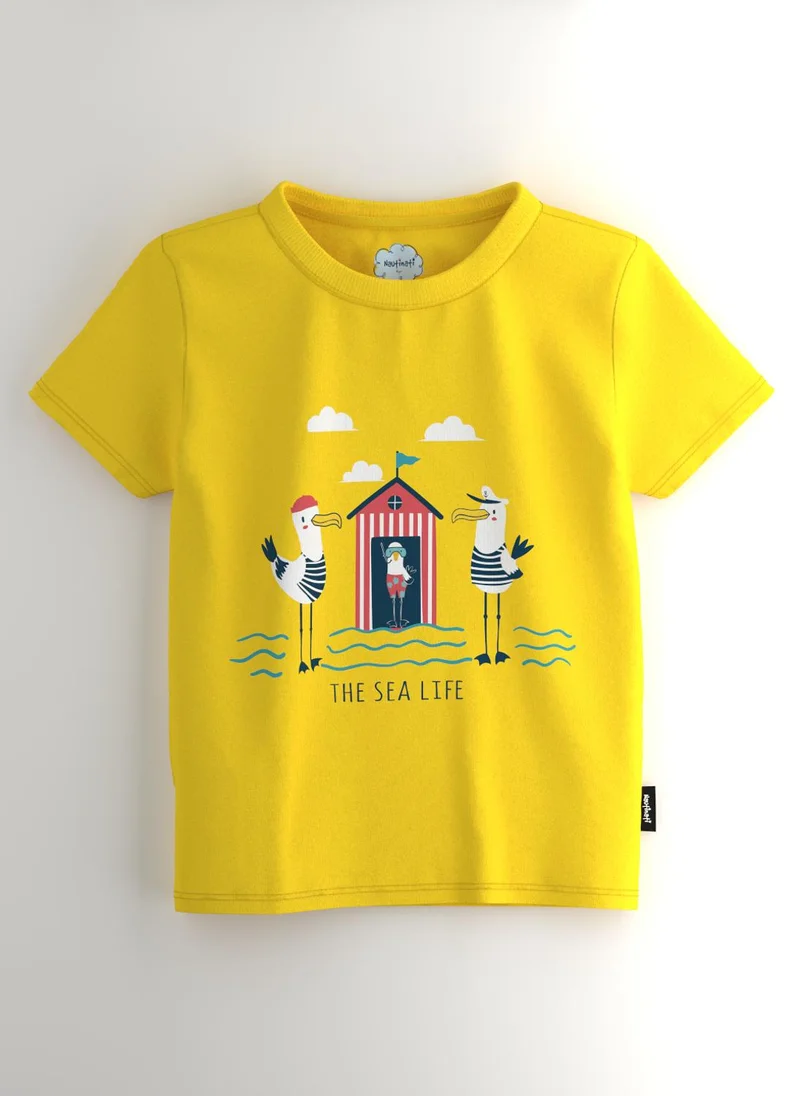 نوتيناتي Boys' Pack of 2 Cotton Sea-themed T-shirts